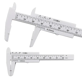 0-80 mm Мини Пластмасови Плъзгащи Штангенциркуль С Нониусом Инструмент за Измерване Линия Микрометър За Бижута, Антики Дървообработване Измерение