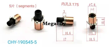 3.17*7.6*17 (10,6) mm 5 ПЕНСА на Зъбите Мед Кука Тип Колектор за електрически двигател