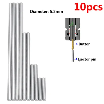 Нови 10шт 5,2 мм Ежектор Пина, Определени за Бутане Нарезных Бутони Висока Твърдост Пълните Технически Характеристики на Стоманени Разширители Машини