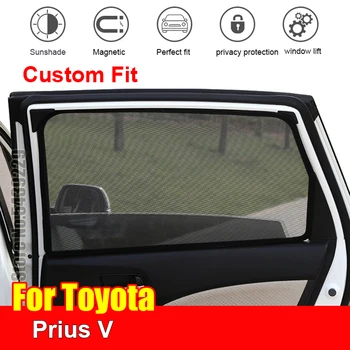 За Toyota Prius V Магнитно Странично Прозореца на Колата Козирка UV-Защита на душ Завеса Козирка Окото сенника на Лятната Защита