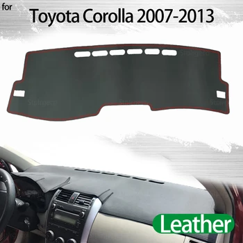 за Toyota Corolla E140 E150 2007 ~ 2013 Кожена Авто Подложка за арматурното табло Кутията Подложка за арматурното табло Аксесоари Наляво Надясно Устройство