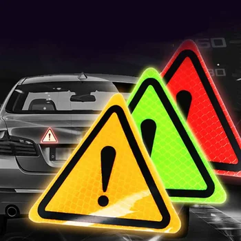 Автомобилна Светоотражающая Триъгълна Предупредителен Стикер Заден Опашката Защитен Стикер За Тяло За Украса На Мотоциклет Стикер Аксесоари