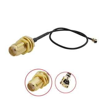 1 БР. радиочестотни кабел за свързване с косичкой SMA с клъстер жак за UFL./IPX Удлинительный кабел 1,13 тел SMA за IPX кабел от 1,13 мм