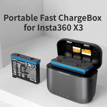Кутия за бързо зареждане на батерията USB Type-C за Insta360 X3, Преносими Аксесоари за бързо зареждане Insta 360 X3, Изход 4,35 В/2,5 А