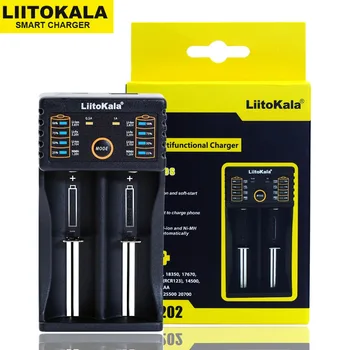 Liitokala Lii-202 Lii-402 Lii-100 Lii-PL4 1.2 3,7 3,2 В 3,85 В AA 18650 18350 26650 18350 Нимх литиева батерия с интелигентно зарядно устройство
