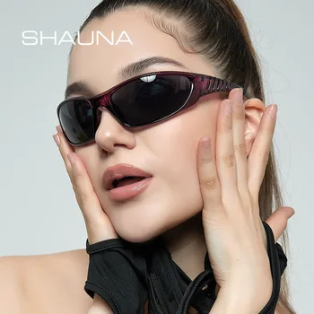 SHAUNA Fashion Y2K Кухи Рамки С Покритие Покритие Дамски Спортни Слънчеви Очила за Мъже с Овална форма Очила Нюанси UV400