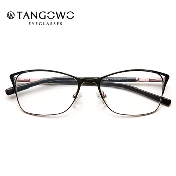 TANGOWO Метален Котешко Око Оптични Очила Рамки за Жени Прозрачни Лещи 2022 Нова Реколта Очила за Късогледство Рецепта TWM7554