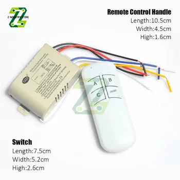 AC 220V RF Дистанционно Управление на 3-Полосное Реле Безжично Дистанционно Управление Предавател За Интелигентен Фен Light Switch Controllor