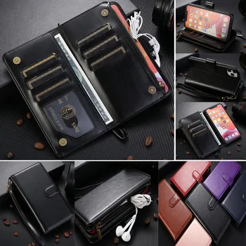 Чанта-портфейл За Huawei Y5P Y6P Y7P Y8P AQM-LX10, Калъф За Телефон с Отделения За Карти, Мултифункционална Кожена чанта с Панти капак за телефон, чанти