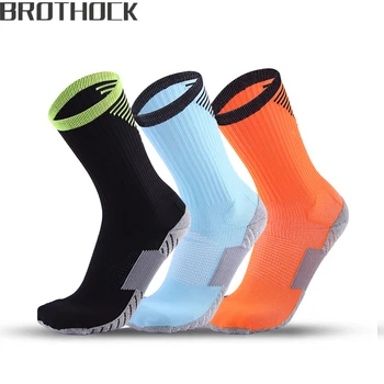 Баскетболни чорапи Brothock, мъжки чорапи, елитни професионални спортни и футболни чорапи с дебело дъно, дишащи футболни спортни чорапи
