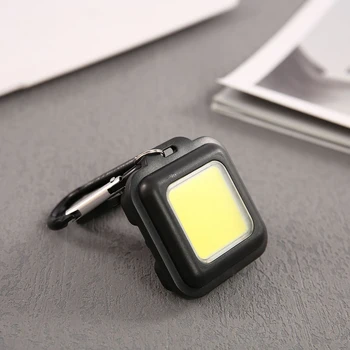 Мини Ключодържател Светлина 500LM COB Led Фенерче USB Акумулаторна Открит Силен Магнит Къмпинг Туризъм Риболов Спасителна Лампа