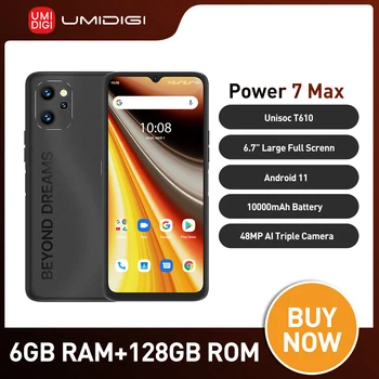 UMIDIGI Power 7 Max 6 GB 128 GB Смартфон 10000mAh Android 11 6,7 