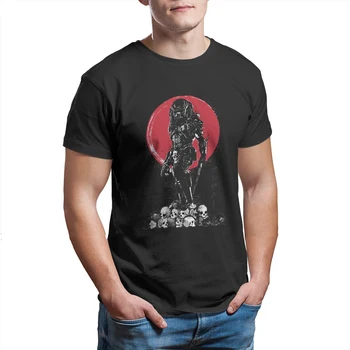 Yautja Хънтър Sumi-e Predator Horror Moive Тениска Памучен Негабаритная мъжки дрехи Ofertas Графична Мъжка тениска Harajuku Градинска Облекло