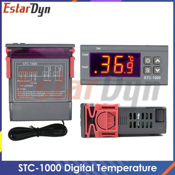 Цифров Регулатор на Температурата Термостат Терморегулятор инкубатор Релета LED 10A Отопление Охлаждане STC-1000 STC 1000 220 В