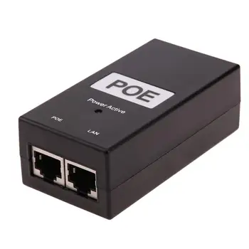 24 0.5 A 24 W Настолен POE Инжектор Хранене Ethernet Адаптер за Стандартен PD port POE Захранване за Видеонаблюдение ВИДЕОНАБЛЮДЕНИЕ IP Камера