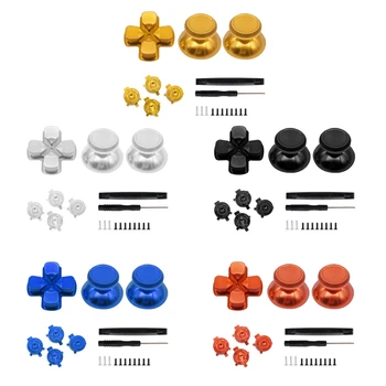 Комплект Метални Бутони за PS5 Хромирани Аналогови Бутони, Джойстик Контролер Слот Детайли