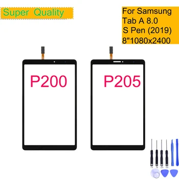 За Samsung Galaxy Tab A 8.0 и S Pen (2019) P200 P205 Сензорен Екран Дигитайзер Панел Сензор Таблет на Предното Външно LCD стъкло