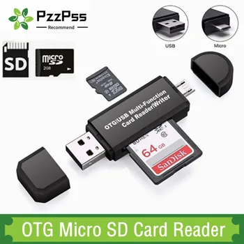 PzzPss OTG Micro SD Четец на Карти USB 2.0 Четец USB 2.0 За Micro SD Адаптер Флаш, Смарт Четец за Карти Памет