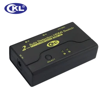 CKL 2 порта Автоматично превключва на HDMI 1080P 3D 1 монитор 2 компютъра, 2 в 1 изход HDMI превключвател (CKL-21M)