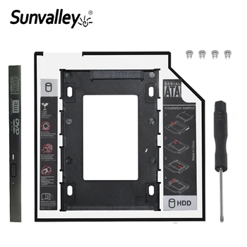 Sunvalley Optibay 2nd HDD Калъф 9,5 мм Алуминиев Гъвкав SATA 3,0 2,5 